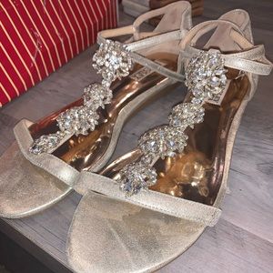 Gold Jeweled Sandals
